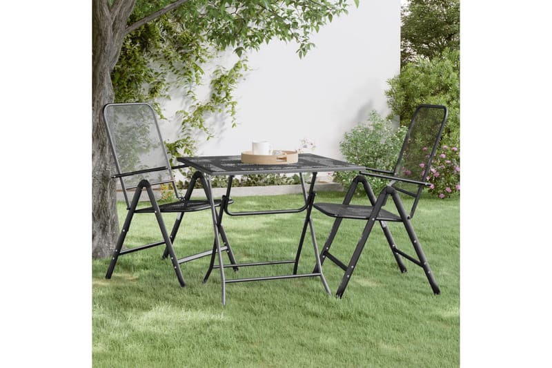 Trädgårdsbord 80x80x72 cm sträckmetall antracit - Antracit - Utemöbler - Trädgårdsbord & Utebord - Matbord ute
