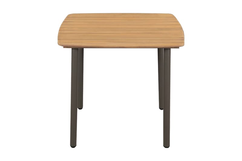 Trädgårdsbord 80x80x72cm massivt akaciaträ och stål - Brun - Utemöbler - Trädgårdsbord & Utebord - Matbord ute
