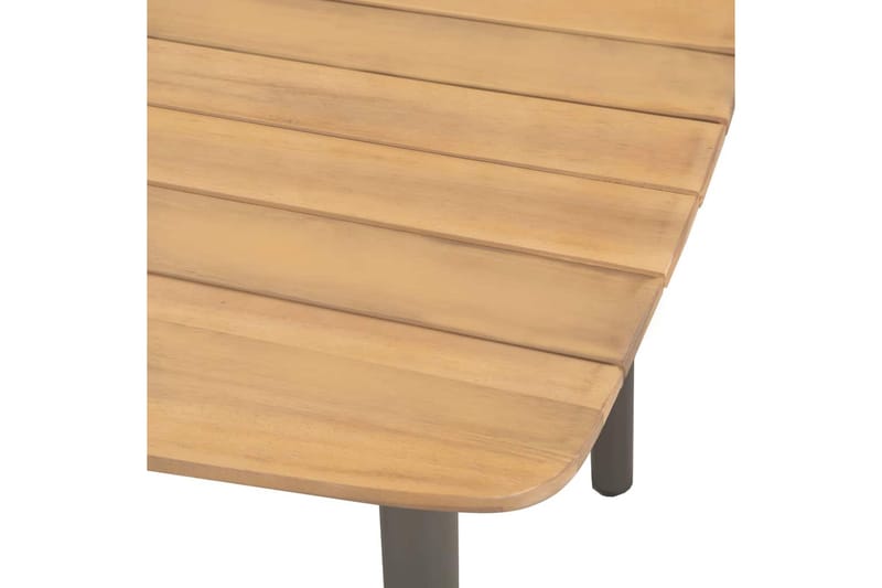 Trädgårdsbord 80x80x72cm massivt akaciaträ och stål - Brun - Utemöbler - Trädgårdsbord & Utebord - Matbord ute