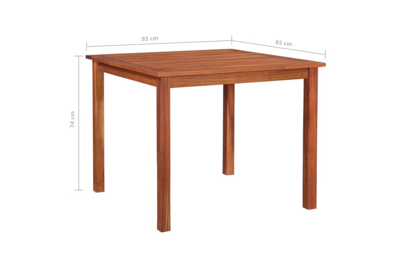 Trädgårdsbord 85x85x74 cm massivt akaciaträ - Brun - Utemöbler - Trädgårdsbord & Utebord - Matbord ute