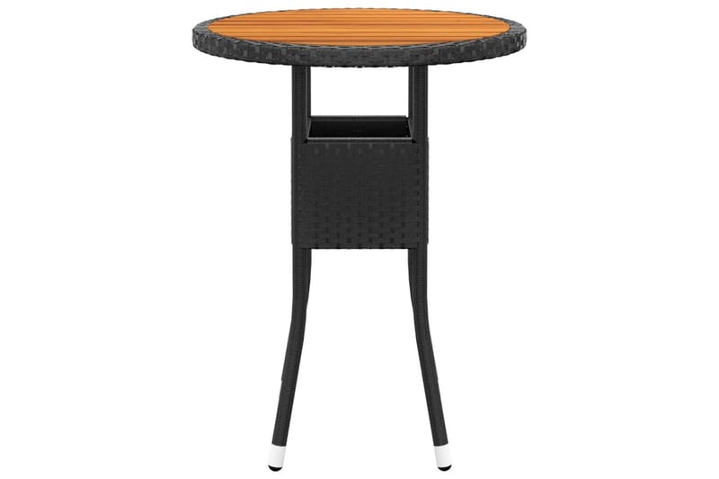 Trädgårdsbord Ã˜60x75 cm akaciaträ och konstrotting svart - Svart - Utemöbler - Trädgårdsbord & Utebord - Matbord ute