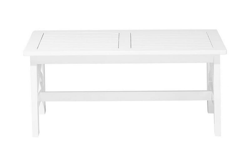 Trädgårdsbord akaciaträ vit 100 x 55 cm BALTIC II - Vit - Matbord ute