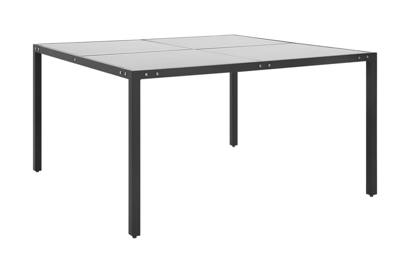 Trädgårdsbord antracit 130x130x72 cm stål och glas - Grå - Utemöbler - Trädgårdsbord & Utebord - Matbord ute