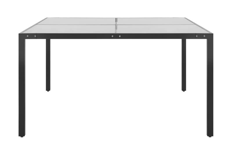 Trädgårdsbord antracit 130x130x72 cm stål och glas - Grå - Matbord ute