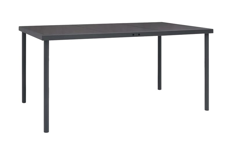 Trädgårdsbord antracit 150x90x74 cm stål - Grå - Utemöbler - Trädgårdsbord & Utebord - Matbord ute