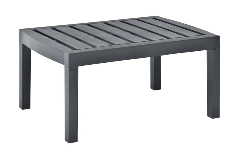 Trädgårdsbord antracit 78x55x38 cm plast - Grå - Utemöbler - Trädgårdsbord & Utebord - Matbord ute