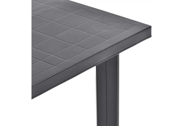Trädgårdsbord antracit 80x75x72 cm plast - Grå - Utemöbler - Trädgårdsbord & Utebord - Matbord ute