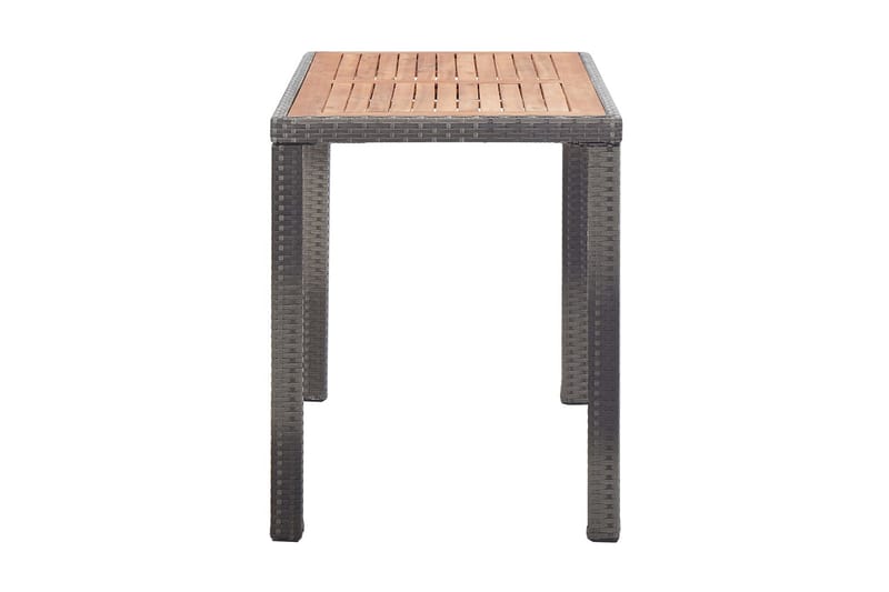 Trädgårdsbord antracit och brun 123x60x74 cm massivt akaciat - Grå - Utemöbler - Trädgårdsbord & Utebord - Matbord ute