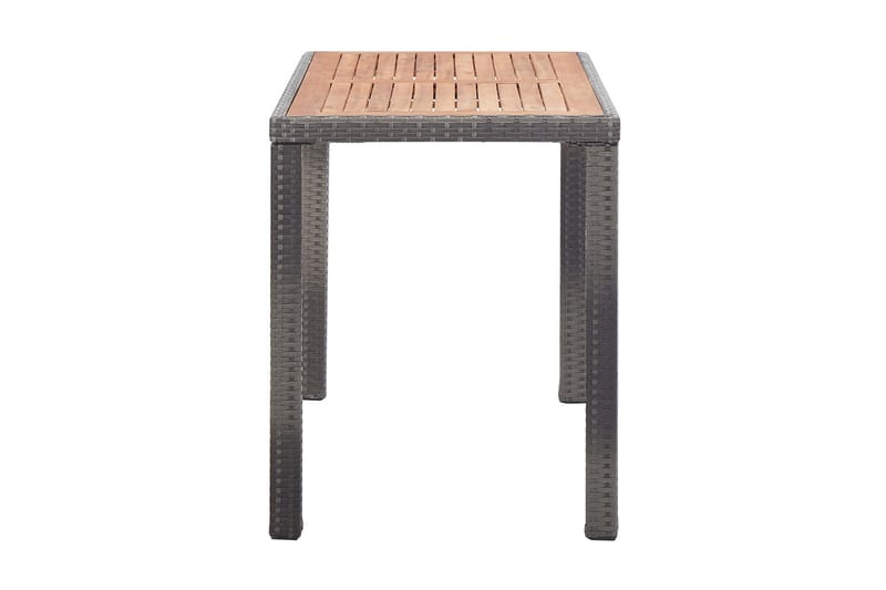 Trädgårdsbord antracit och brun 123x60x74 cm massivt akaciat - Grå - Matbord ute