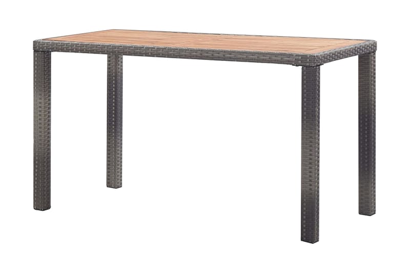 Trädgårdsbord antracit och brun 123x60x74 cm massivt akaciat - Grå - Utemöbler - Trädgårdsbord & Utebord - Matbord ute