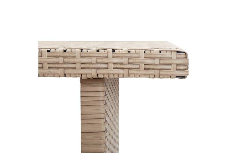 Trädgårdsbord beige 110x60x67 cm konstrotting - Beige - Matbord ute