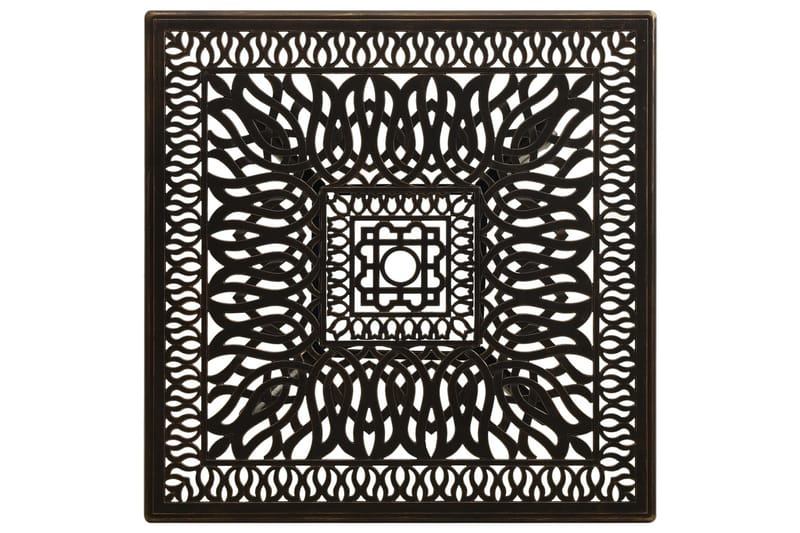 Trädgårdsbord brons 90x90x73 cm gjuten aluminium - Brun - Utemöbler - Trädgårdsbord & Utebord - Matbord ute