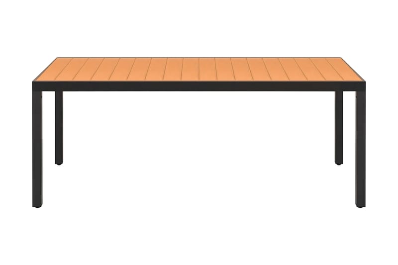 Trädgårdsbord brun 185x90x74 cm aluminium och WPC - Brun - Utemöbler - Trädgårdsbord & Utebord - Matbord ute