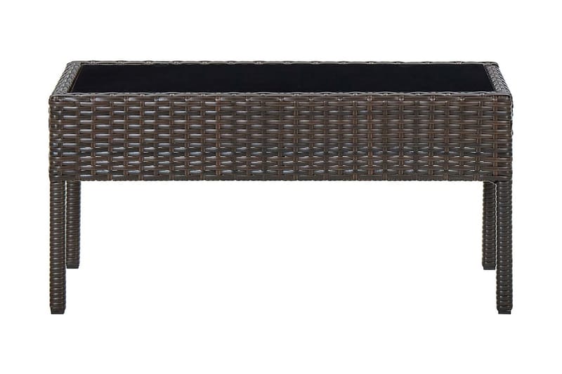 Trädgårdsbord brun 75x40x37 cm konstrotting - Brun - Utemöbler - Trädgårdsbord & Utebord - Matbord ute
