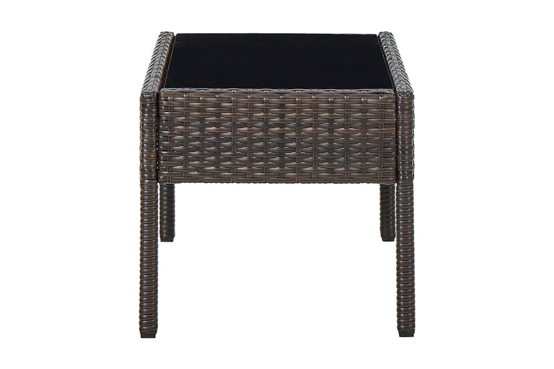 Trädgårdsbord brun 75x40x37 cm konstrotting - Brun - Utemöbler - Trädgårdsbord & Utebord - Matbord ute