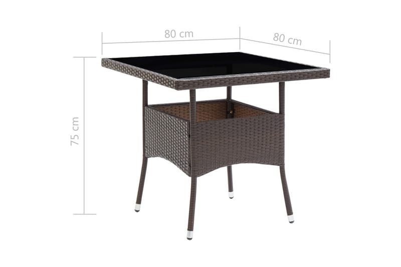 Trädgårdsbord brun konstrotting - Brun - Utemöbler - Trädgårdsbord & Utebord - Matbord ute