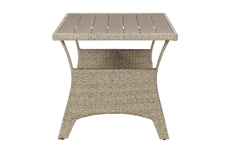 Trädgårdsbord grå 120x70x66 cm konstrotting - Ljusgrå - Utemöbler - Trädgårdsbord & Utebord - Matbord ute
