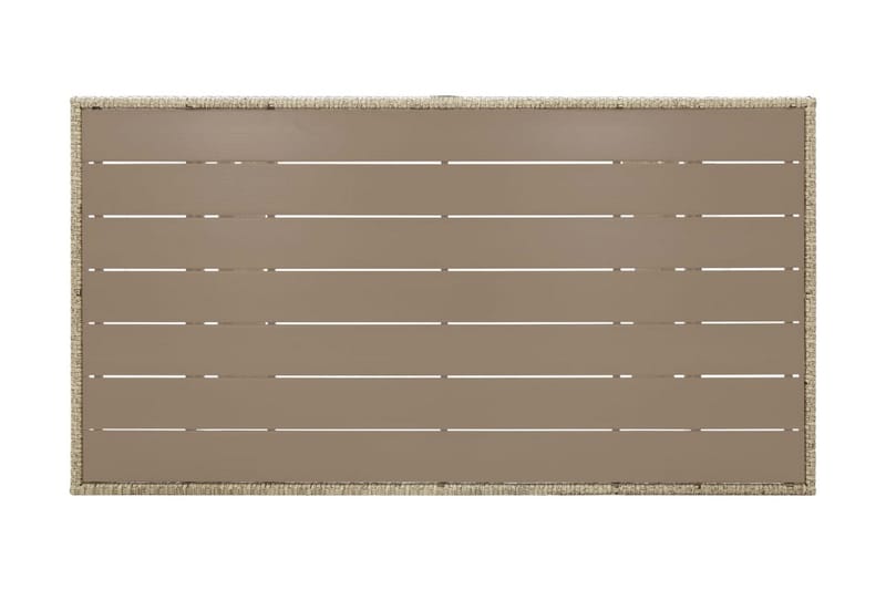 Trädgårdsbord grå 130x70x66 cm konstrotting - Grå - Utemöbler - Trädgårdsbord & Utebord - Matbord ute