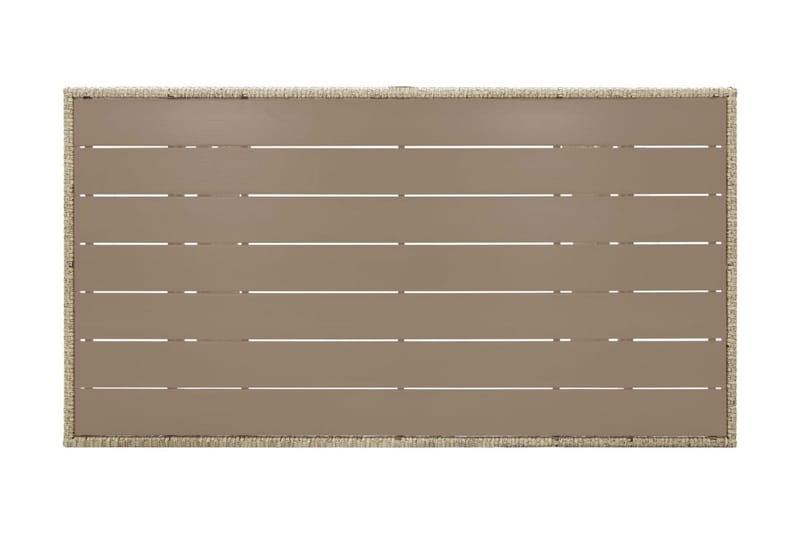 Trädgårdsbord grå 130x70x66 cm konstrotting - Grå - Matbord ute