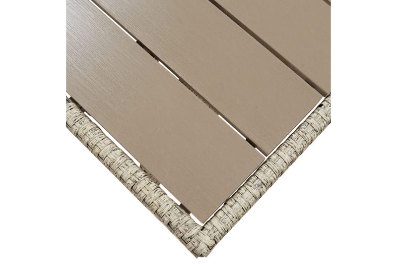 Trädgårdsbord grå 130x70x66 cm konstrotting - Grå - Utemöbler - Trädgårdsbord & Utebord - Matbord ute