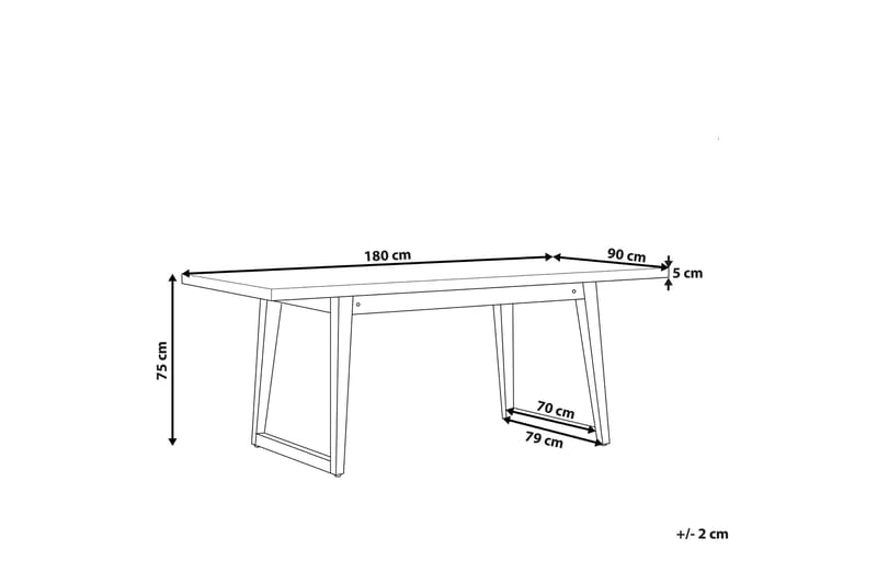 Trädgårdsbord grå 180 x 90 cm ORIA - Grå - Utemöbler - Trädgårdsbord & Utebord - Matbord ute