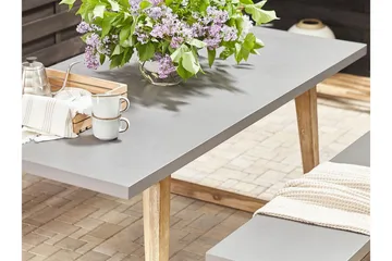 Trädgårdsbord grå 180 x 90 cm ORIA - Grå - Utemöbler - Trädgårdsbord & Utebord - Matbord ute
