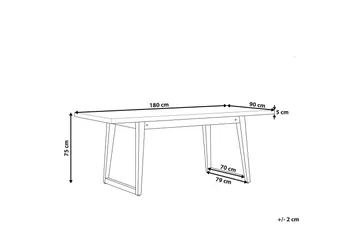 Trädgårdsbord grå 180 x 90 cm ORIA - Grå - Utemöbler - Trädgårdsbord & Utebord - Matbord ute