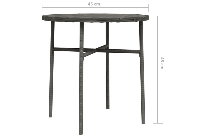 Trädgårdsbord grå 45 cm konstrotting - Grå - Utemöbler - Trädgårdsbord & Utebord - Matbord ute