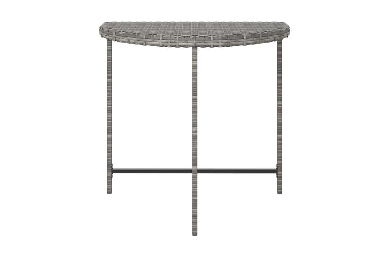 Trädgårdsbord grå 80x50x75 cm konstrotting - Grå - Matbord ute