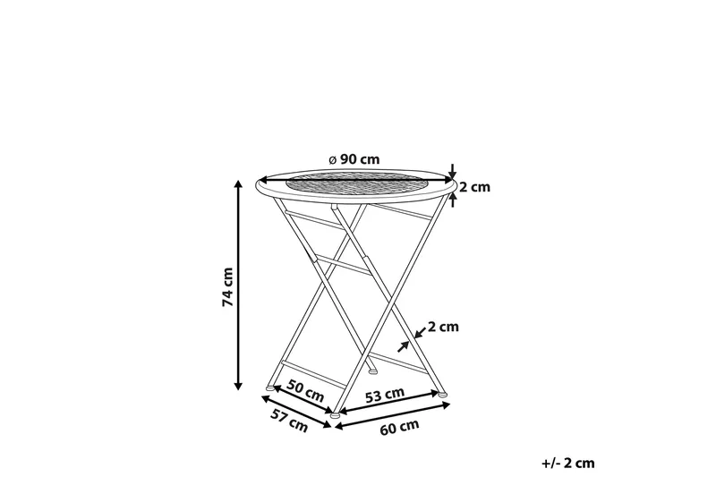 Trädgårdsbord krämvit BIVIO - Vit - Utemöbler - Trädgårdsbord & Utebord - Matbord ute