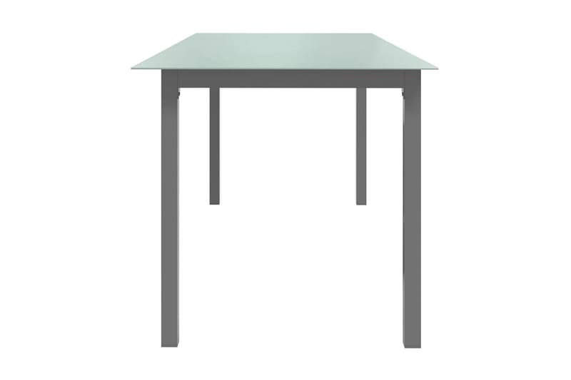 Trädgårdsbord ljusgrå 190x90x74 cm aluminium och glas - Grå - Utemöbler - Trädgårdsbord & Utebord - Matbord ute