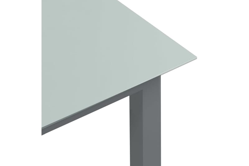 Trädgårdsbord ljusgrå 190x90x74 cm aluminium och glas - Grå - Utemöbler - Trädgårdsbord & Utebord - Matbord ute