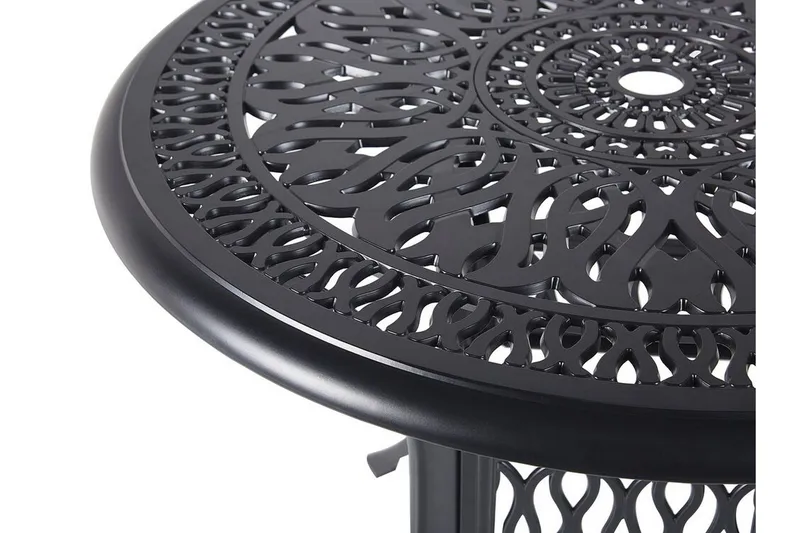 Trädgårdsbord rund 90 cm svart ANCONA - Svart - Utemöbler - Trädgårdsbord & Utebord - Matbord ute