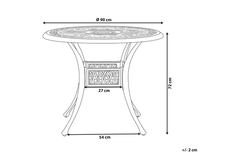 Trädgårdsbord rund 90 cm vit ANCONA - Vit - Utemöbler - Trädgårdsbord & Utebord - Matbord ute