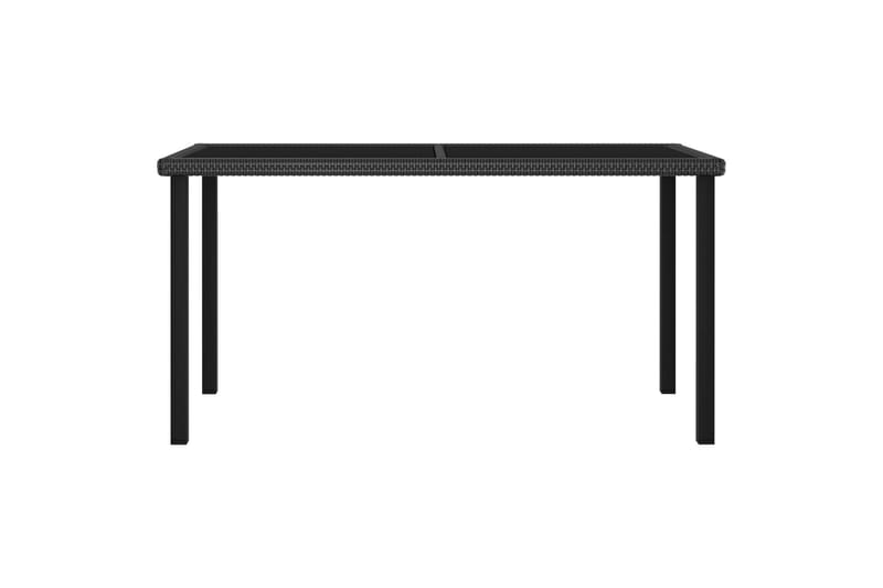 Trädgårdsbord svart 140x70x73 cm konstrotting - Svart - Utemöbler - Trädgårdsbord & Utebord - Matbord ute