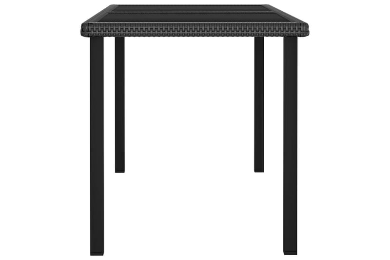 Trädgårdsbord svart 140x70x73 cm konstrotting - Svart - Utemöbler - Trädgårdsbord & Utebord - Matbord ute