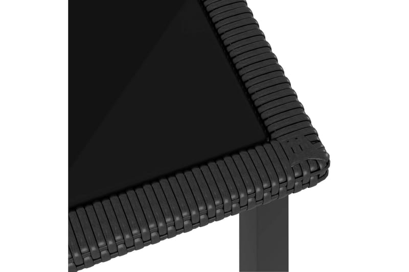 Trädgårdsbord svart 140x70x73 cm konstrotting - Svart - Matbord ute