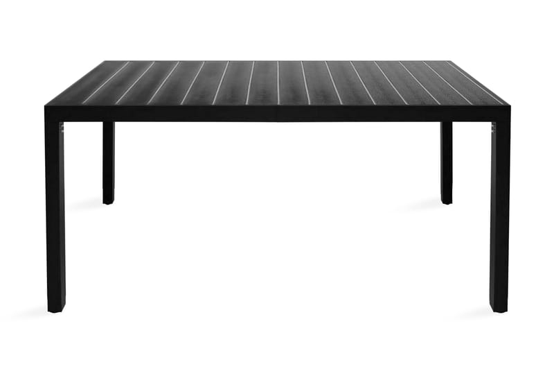 Trädgårdsbord svart 150x90x74 cm aluminium och WPC - Svart - Utemöbler - Trädgårdsbord & Utebord - Cafebord