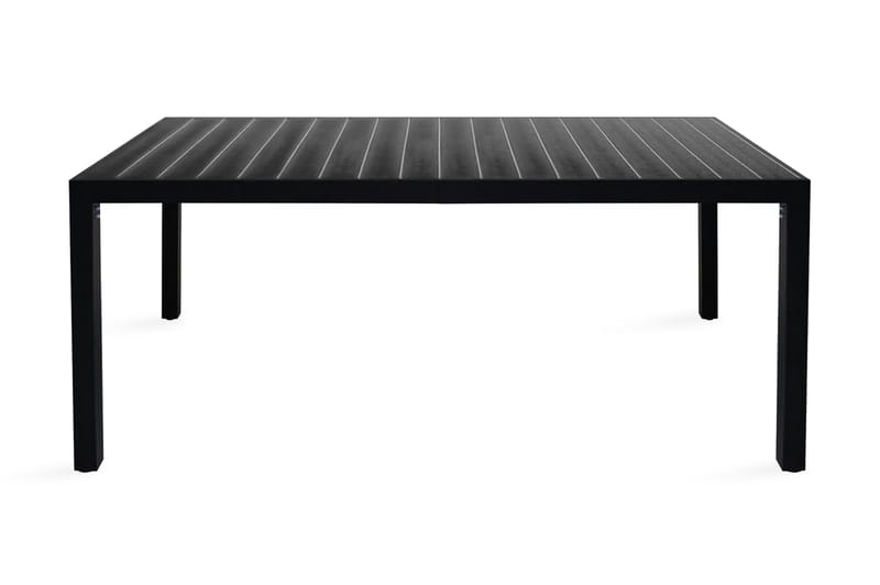Trädgårdsbord svart 185x90x74 cm aluminium och WPC - Svart - Matbord ute