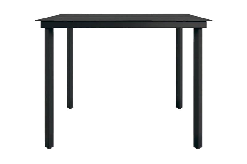 Trädgårdsbord svart 200x100x74 cm stål och glas - Svart - Utemöbler - Trädgårdsbord & Utebord - Matbord ute