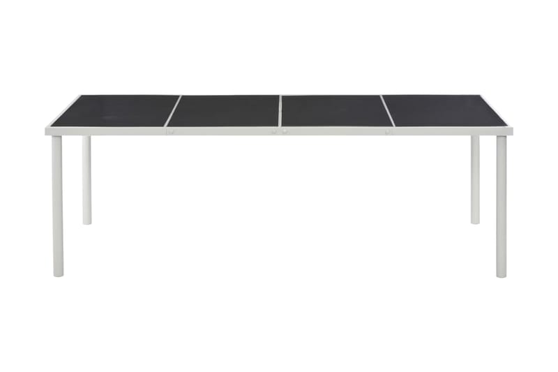 Trädgårdsbord svart 220x90x74,5 cm stål - Svart - Utemöbler - Trädgårdsbord & Utebord - Matbord ute