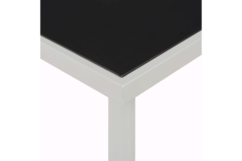 Trädgårdsbord svart 220x90x74,5 cm stål - Svart - Utemöbler - Trädgårdsbord & Utebord - Matbord ute