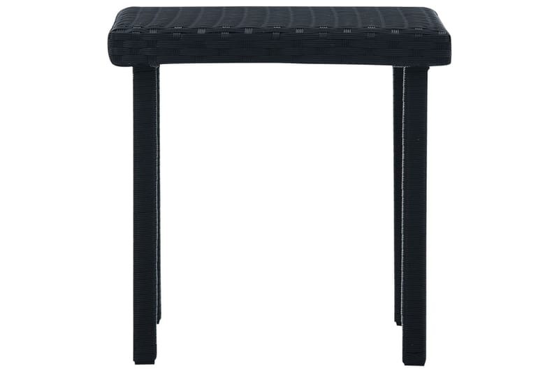 Trädgårdsbord svart 40x40x40 cm konstrotting - Svart - Utemöbler - Trädgårdsbord & Utebord - Matbord ute