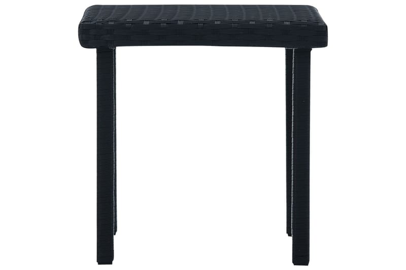 Trädgårdsbord svart 40x40x40 cm konstrotting - Svart - Matbord ute
