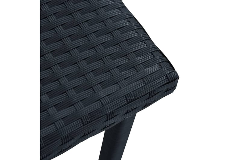 Trädgårdsbord svart 40x40x40 cm konstrotting - Svart - Utemöbler - Trädgårdsbord & Utebord - Matbord ute