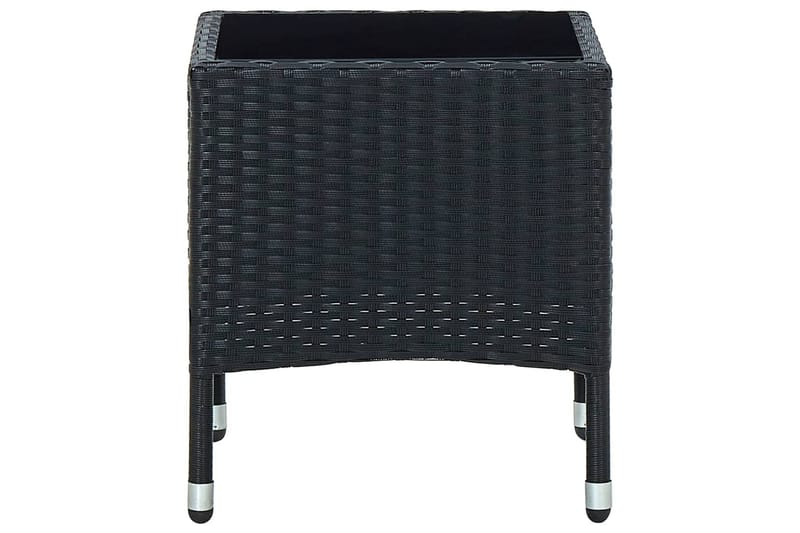 Trädgårdsbord svart 40x40x45 cm konstrotting - Svart - Utemöbler - Trädgårdsbord & Utebord - Matbord ute