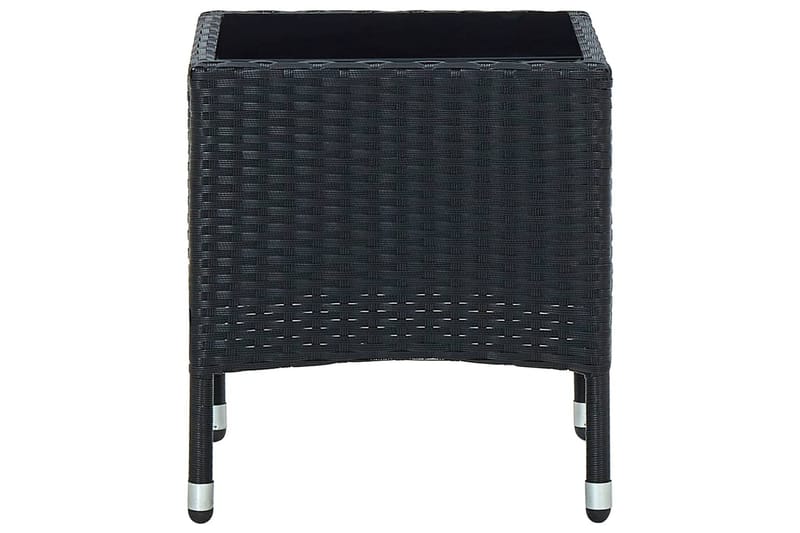 Trädgårdsbord svart 40x40x45 cm konstrotting - Svart - Matbord ute