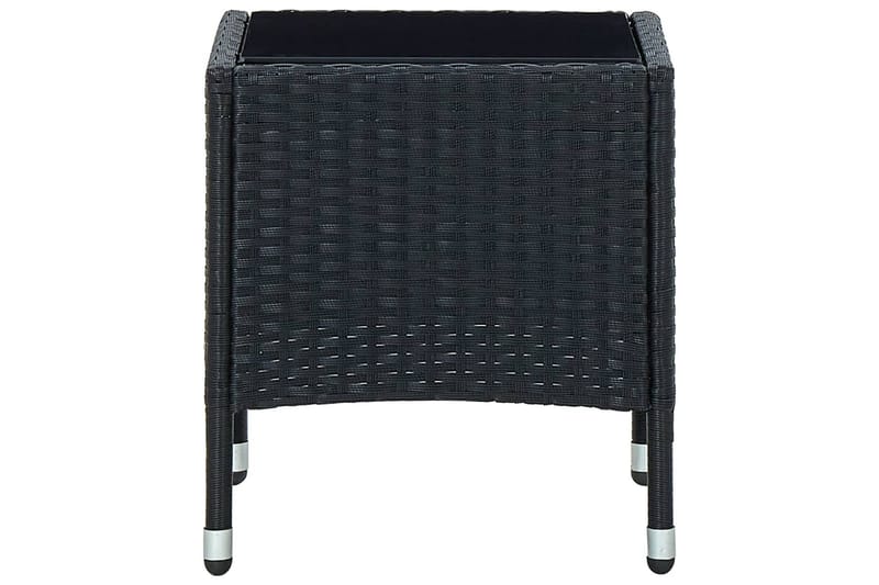 Trädgårdsbord svart 40x40x45 cm konstrotting - Svart - Utemöbler - Trädgårdsbord & Utebord - Matbord ute