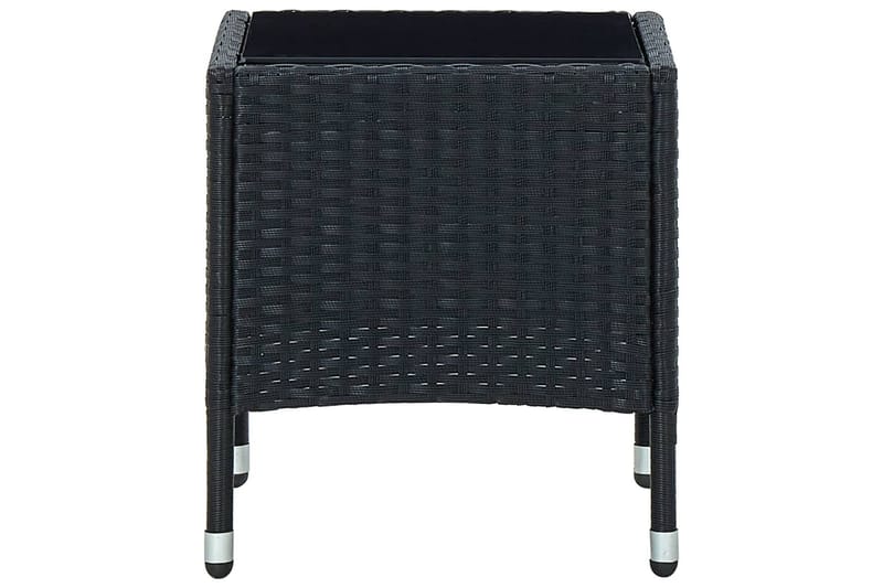 Trädgårdsbord svart 40x40x45 cm konstrotting - Svart - Matbord ute