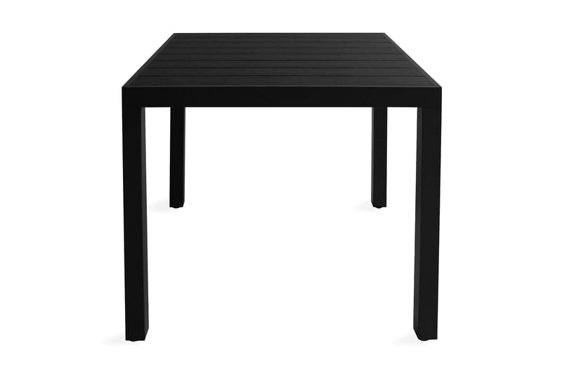 Trädgårdsbord svart 80x80x74 cm aluminium och WPC - Svart - Utemöbler - Trädgårdsbord & Utebord - Cafebord